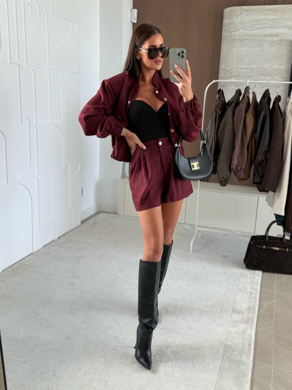 Komplet 2w1 Nodigo bordowy