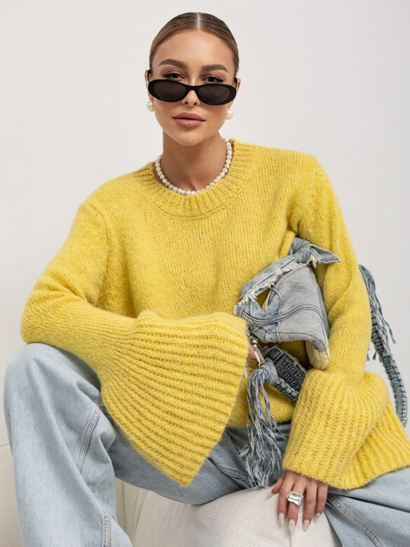 Sweater Virelle with wool lemon