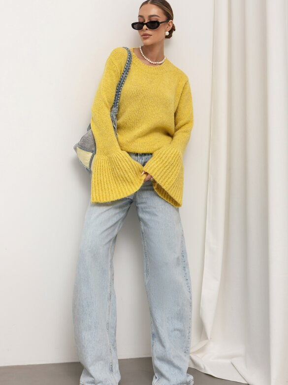Sweater Virelle with wool lemon