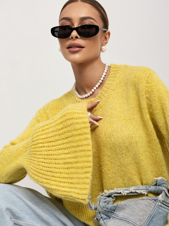 Sweater Virelle with wool lemon