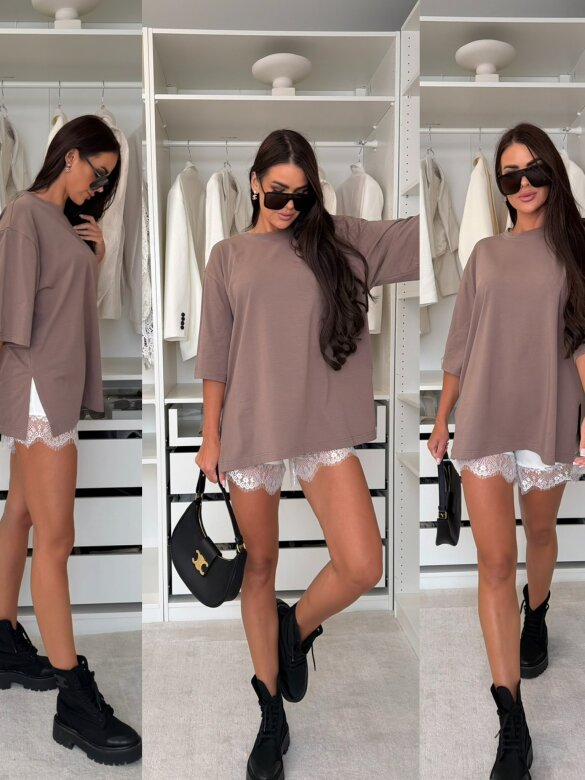 T-shirt Dayson cotton mocca 