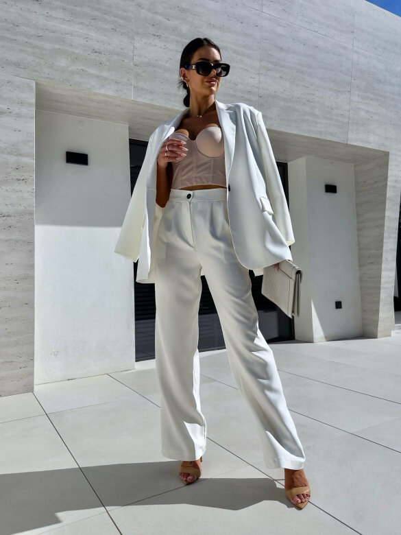 Spodnie Flamenco elegant białe