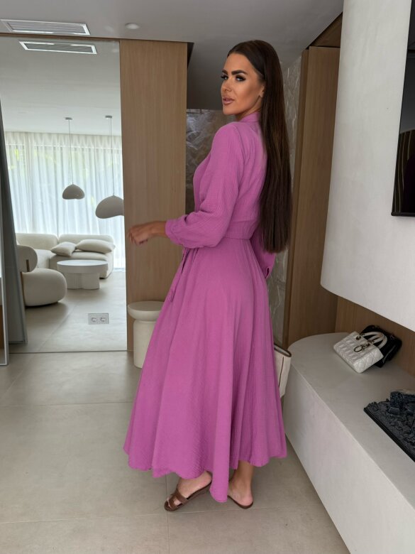 Sukienka Gaia maxi muślinowa lilac