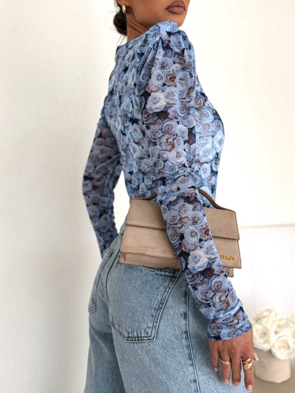 Bluzka Mary z siateczką niebieska