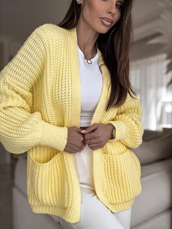 Kardigan Hug Me Warm żółty 