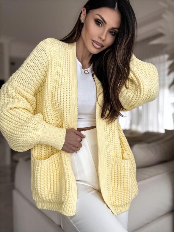 Kardigan Hug Me Warm żółty 
