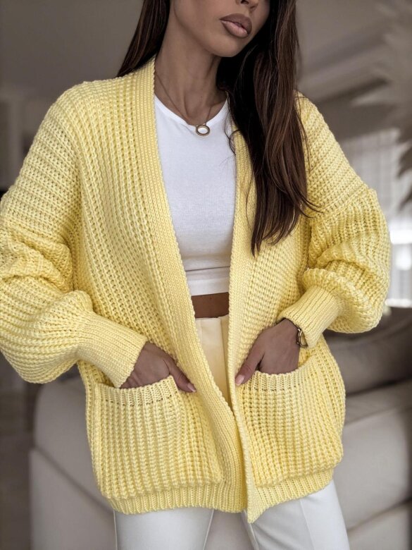 Kardigan Hug Me Warm żółty 