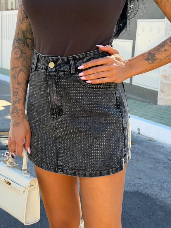 Spódniczko-szorty Bellante jeans grafitowe