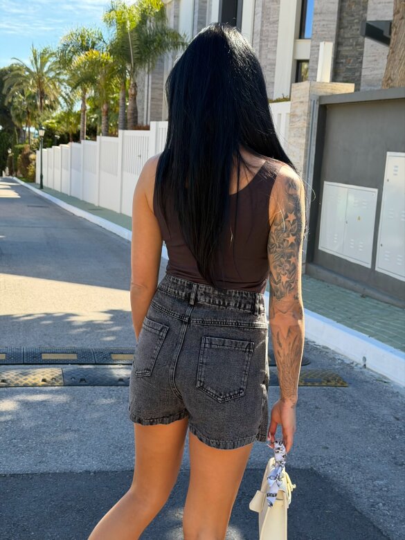 Spódniczko-szorty Bellante jeans grafitowe