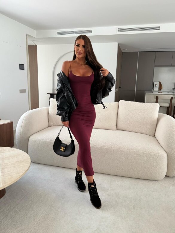 Sukienka Bianca burgundowa 