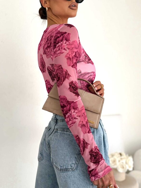 Bluzka Dressi z siateczką różowa 