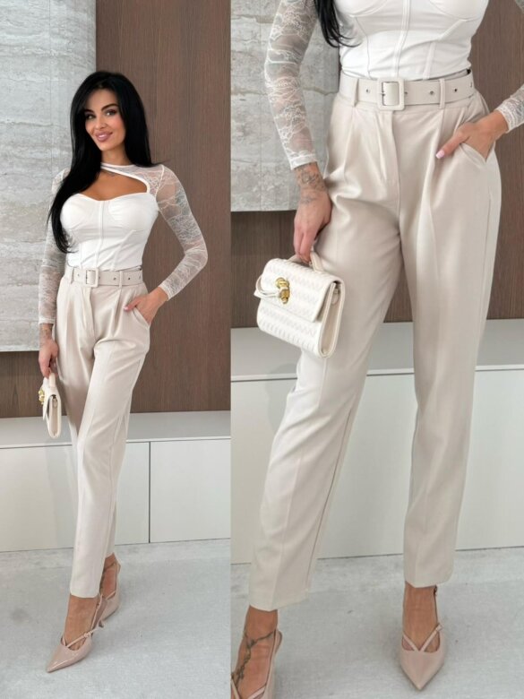 Spodnie Modivo beżowe 