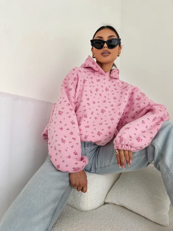 Bluza Flarsi pudrowa