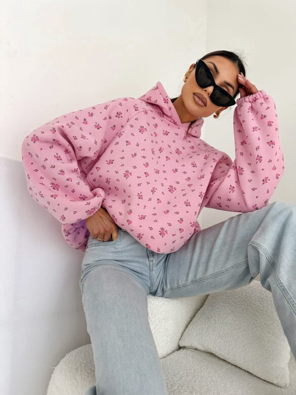 Bluza Flarsi pudrowa