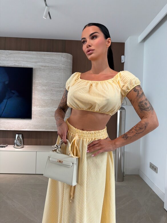 Komplet 2w1 Elvis z wiskozą żółty