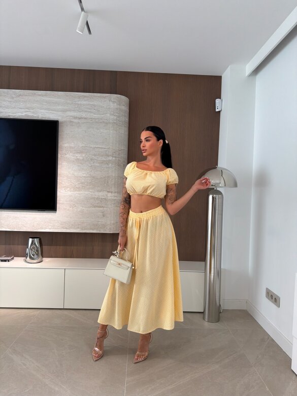 Komplet 2w1 Elvis z wiskozą żółty