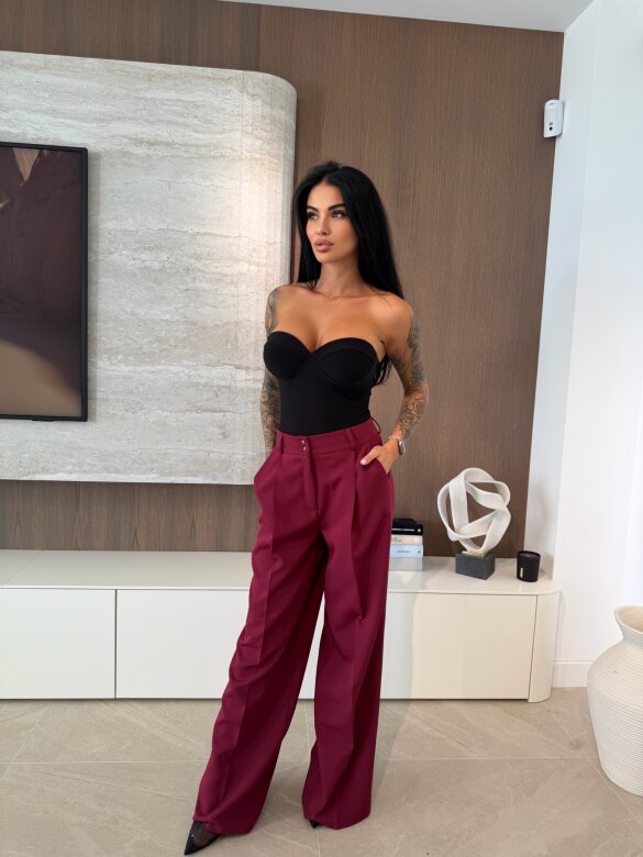 Spodnie Armas bordowe