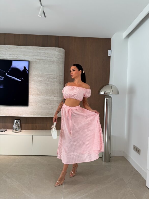 Komplet 2w1 Elvis z wiskozą pudrowy 