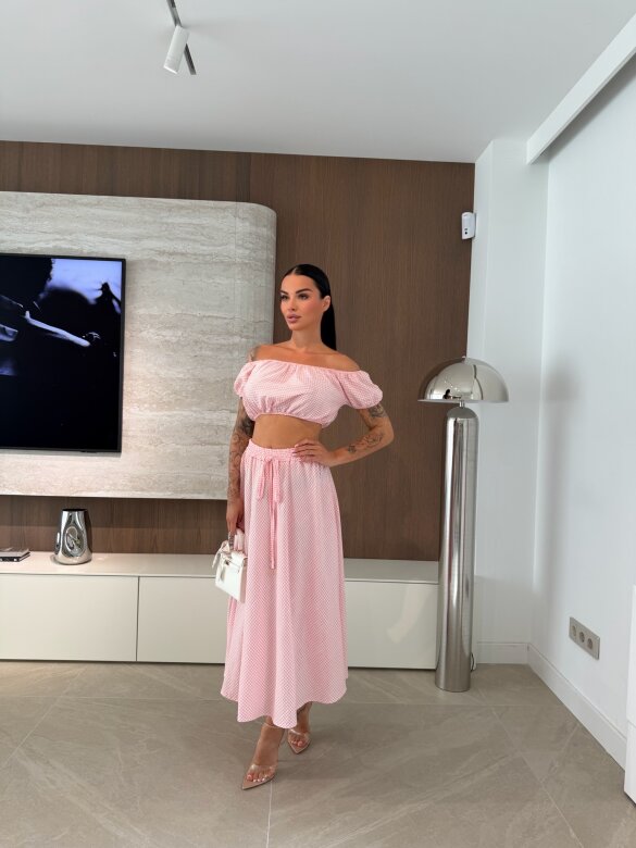 Komplet 2w1 Elvis z wiskozą pudrowy 