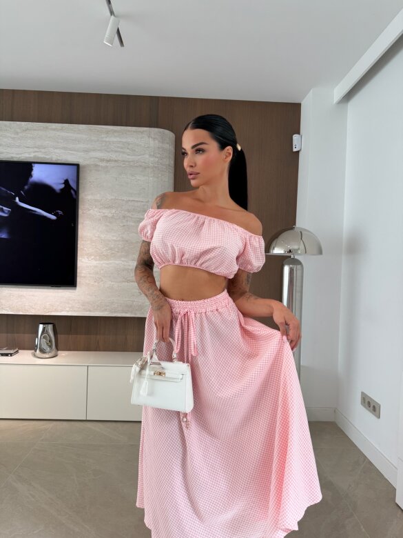 Komplet 2w1 Elvis z wiskozą pudrowy 