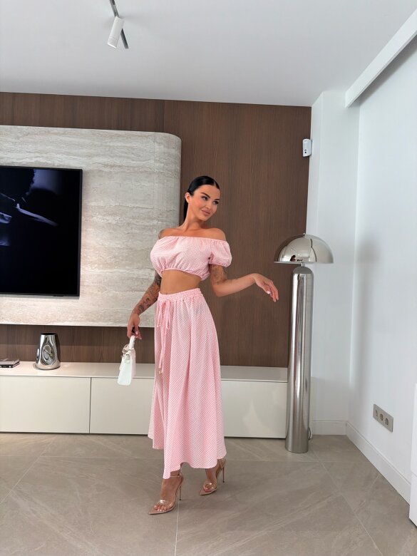 Komplet 2w1 Elvis z wiskozą pudrowy 