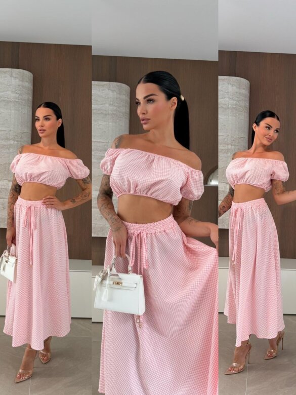 Komplet 2w1 Elvis z wiskozą pudrowy 