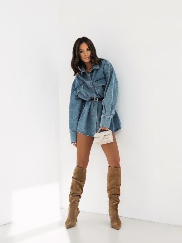 Koszula Jasmine jeans dekatyzowana niebieska