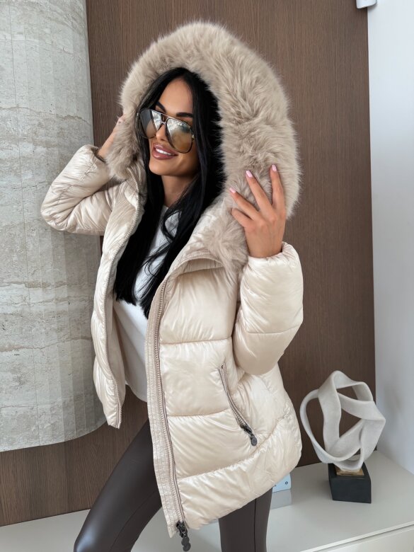 Kurtka Adelle błyszcząca perłowa