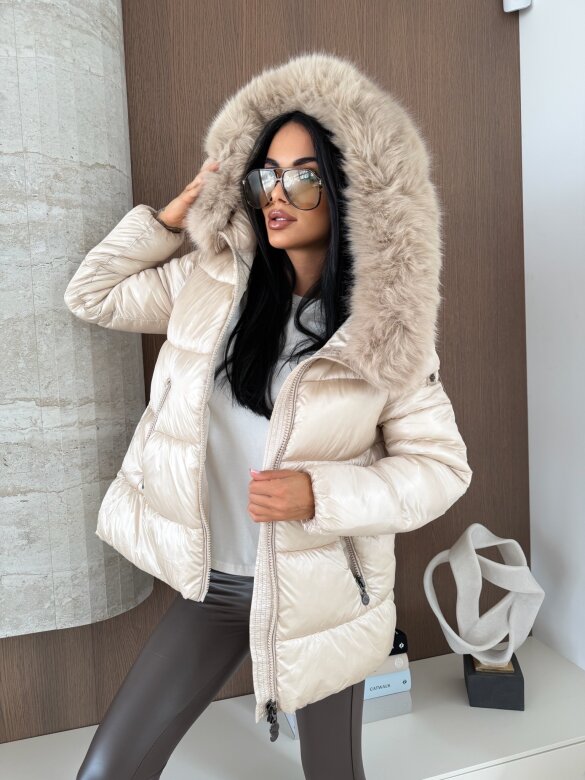 Kurtka Adelle błyszcząca perłowa