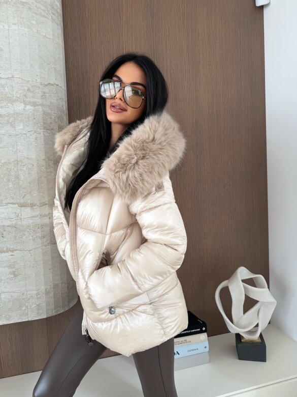 Kurtka Adelle błyszcząca perłowa