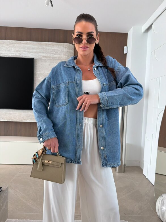 Koszula Vannie jeans niebieska