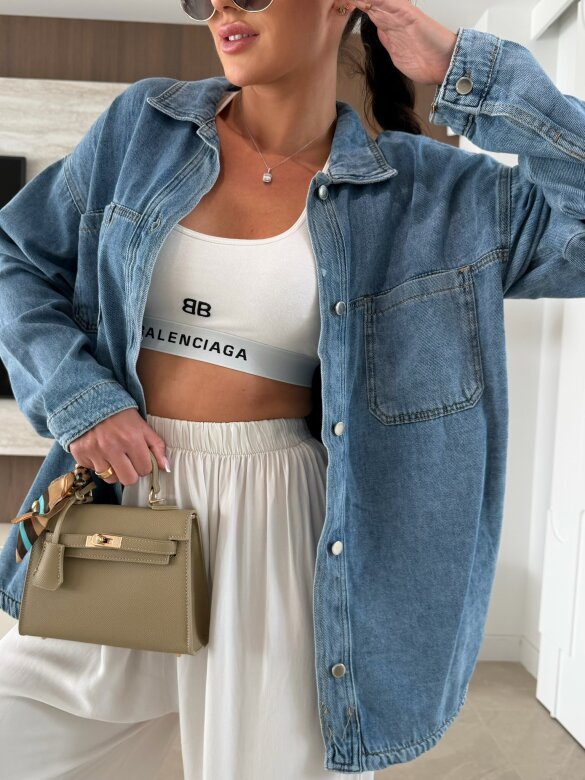 Koszula Vannie jeans niebieska