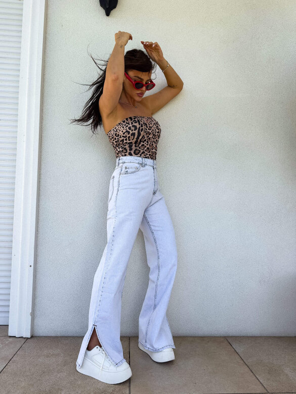 Spodnie Leonardo jeans jasnoniebieskie 