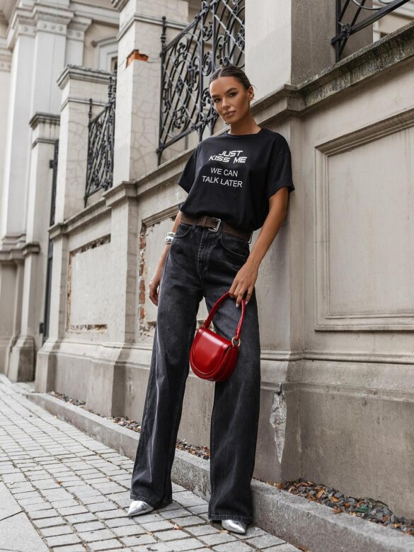 Spodnie Silenzio jeans czarne