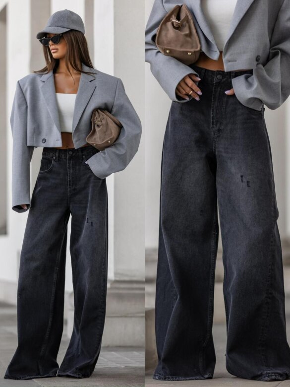 Spodnie Silenzio jeans czarne