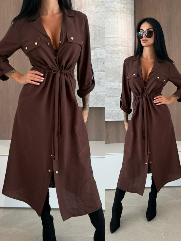 Sukienka Dori czekoladowa 