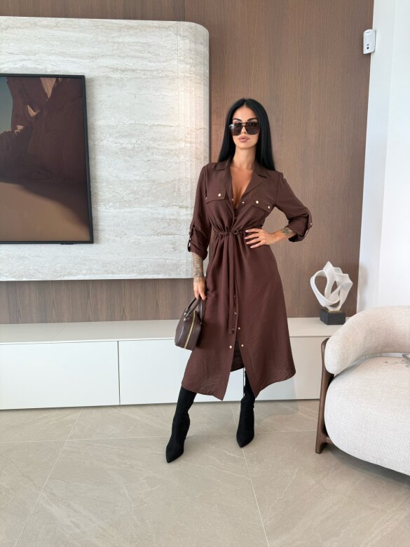 Sukienka Dori czekoladowa 