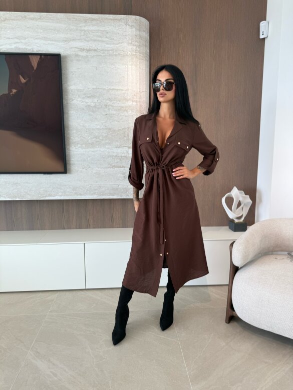 Sukienka Dori czekoladowa 