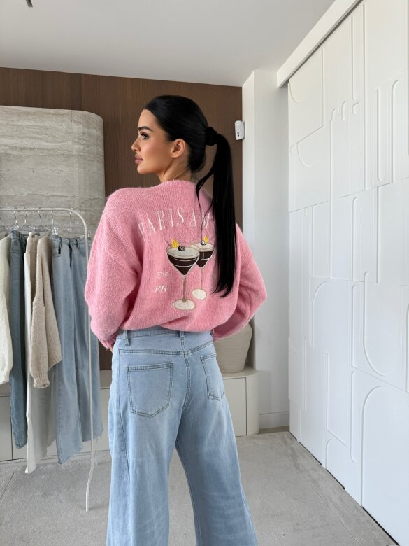 Sweter Paris Amour różowy