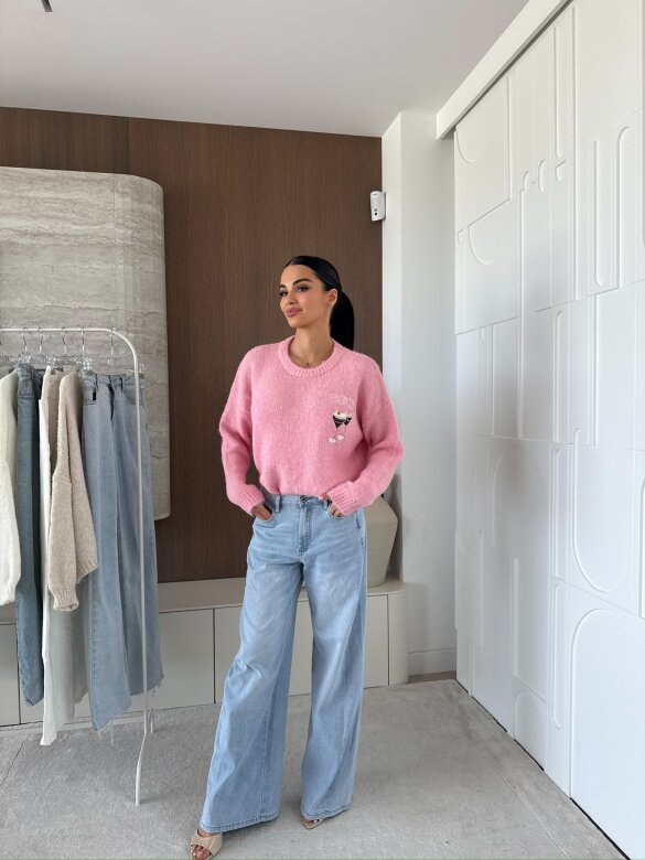 Sweter Paris Amour różowy