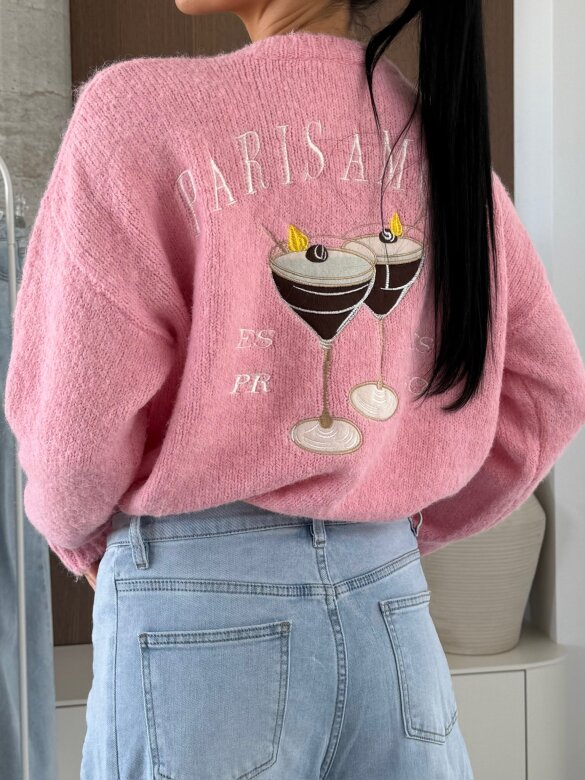 Sweter Paris Amour różowy