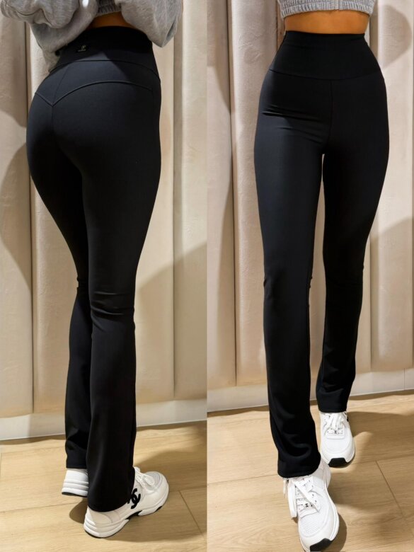 Legginsy Cortina prążkowane czarne