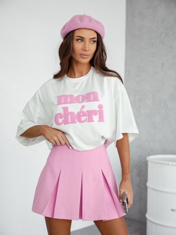 T-shirt Mon Cheri biały 