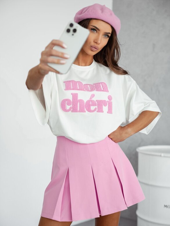 T-shirt Mon Cheri biały 