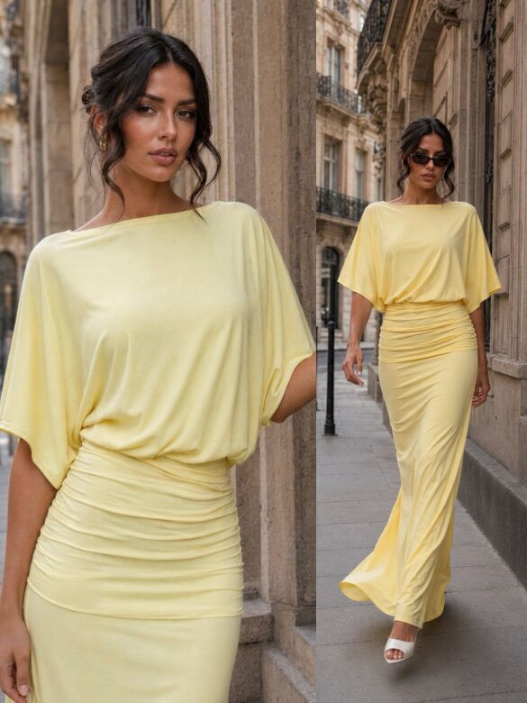 Dress Feria maxi butter yellow