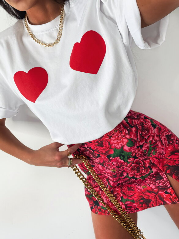 T-shirt Speckless Hearts Premium biały 