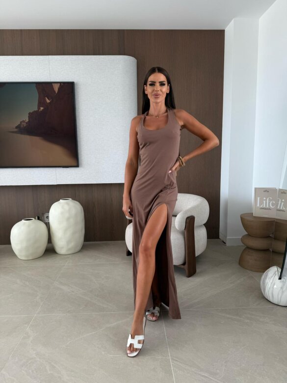 Sukienka Edissa maxi mocca 
