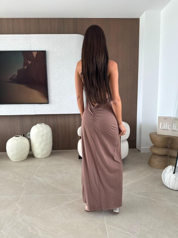 Sukienka Edissa maxi mocca 