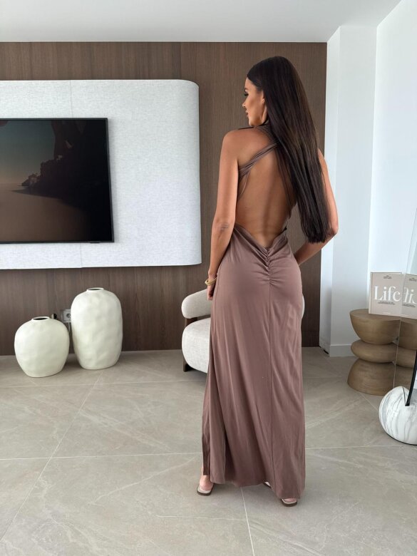 Sukienka Edissa maxi mocca 