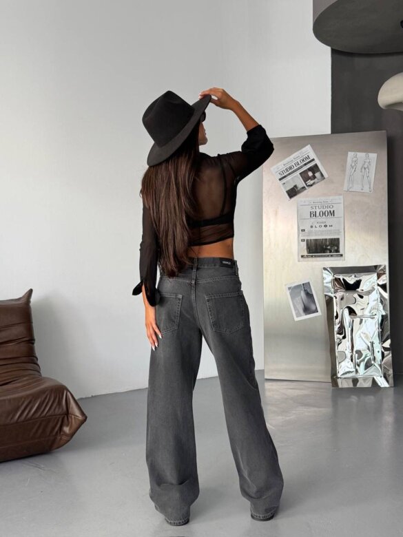 Spodnie Barrie jeans grafitowe